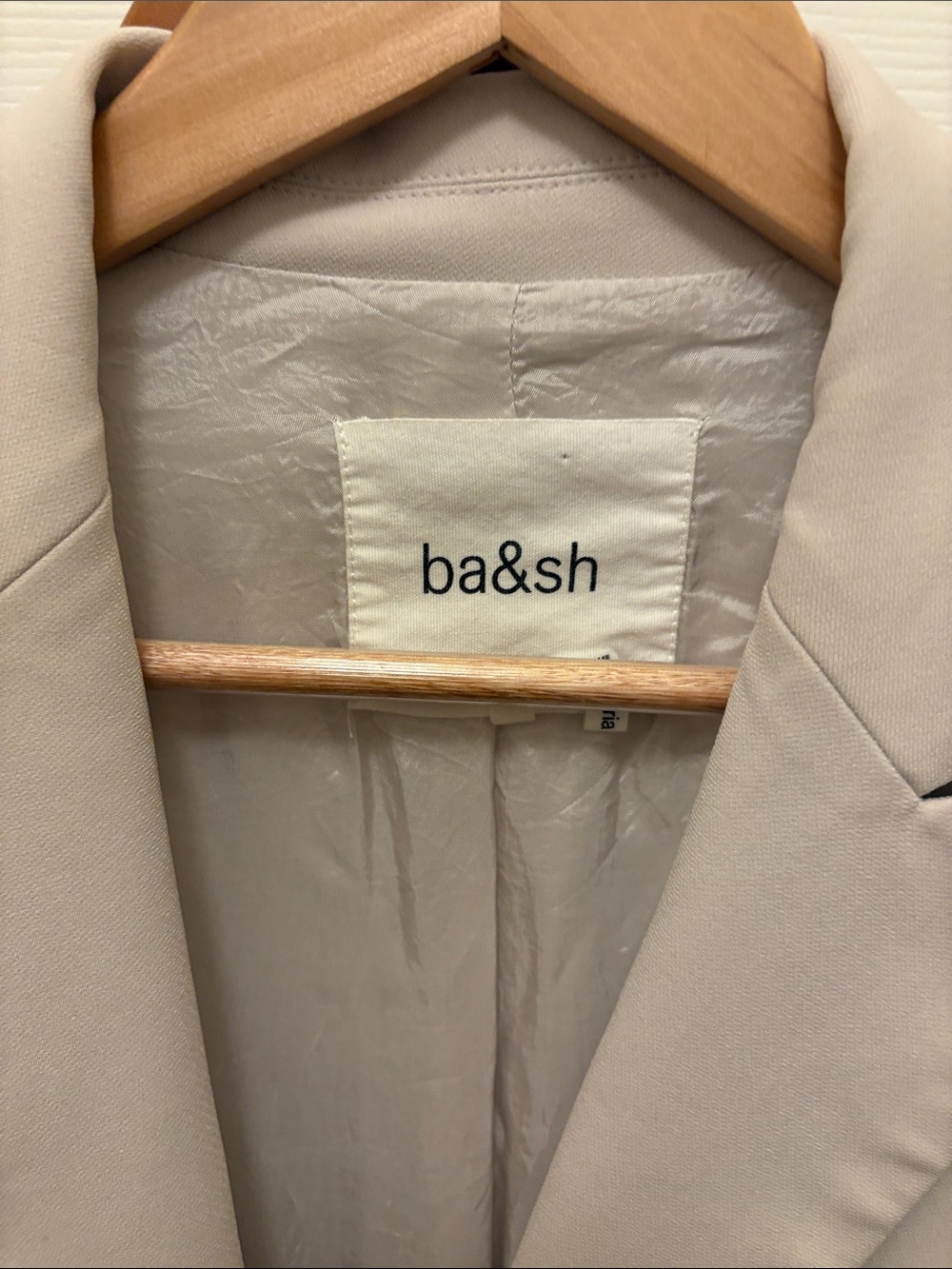 Ba&sh Light Cream Single-Button Lady Jacket size L A103 - Picture 2 of 7